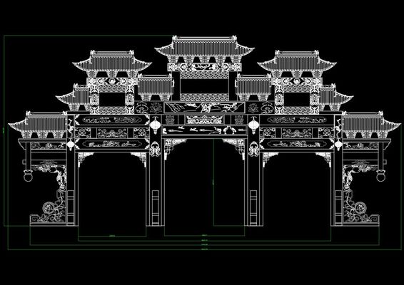 石雕牌楼的先容 石牌楼图片大全(图1)